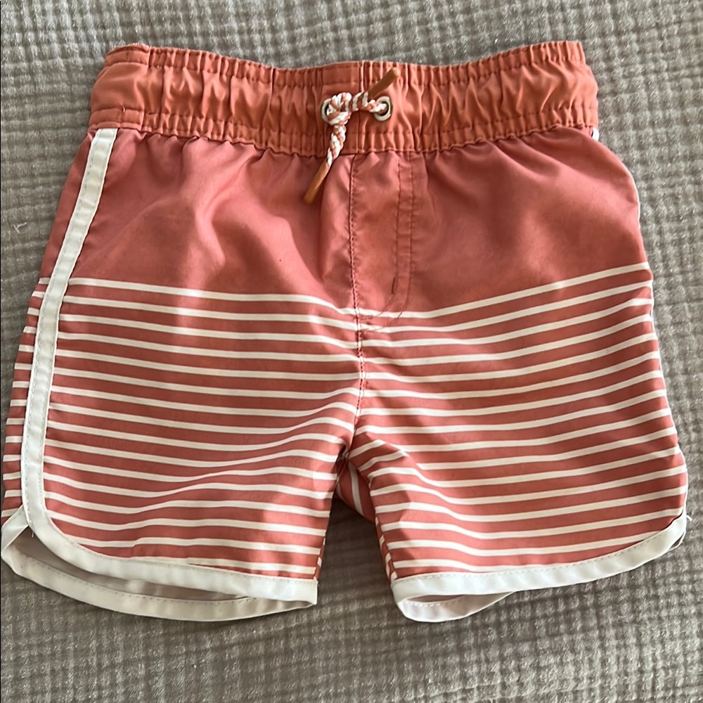 Striped Coral Toddler Swimsuit